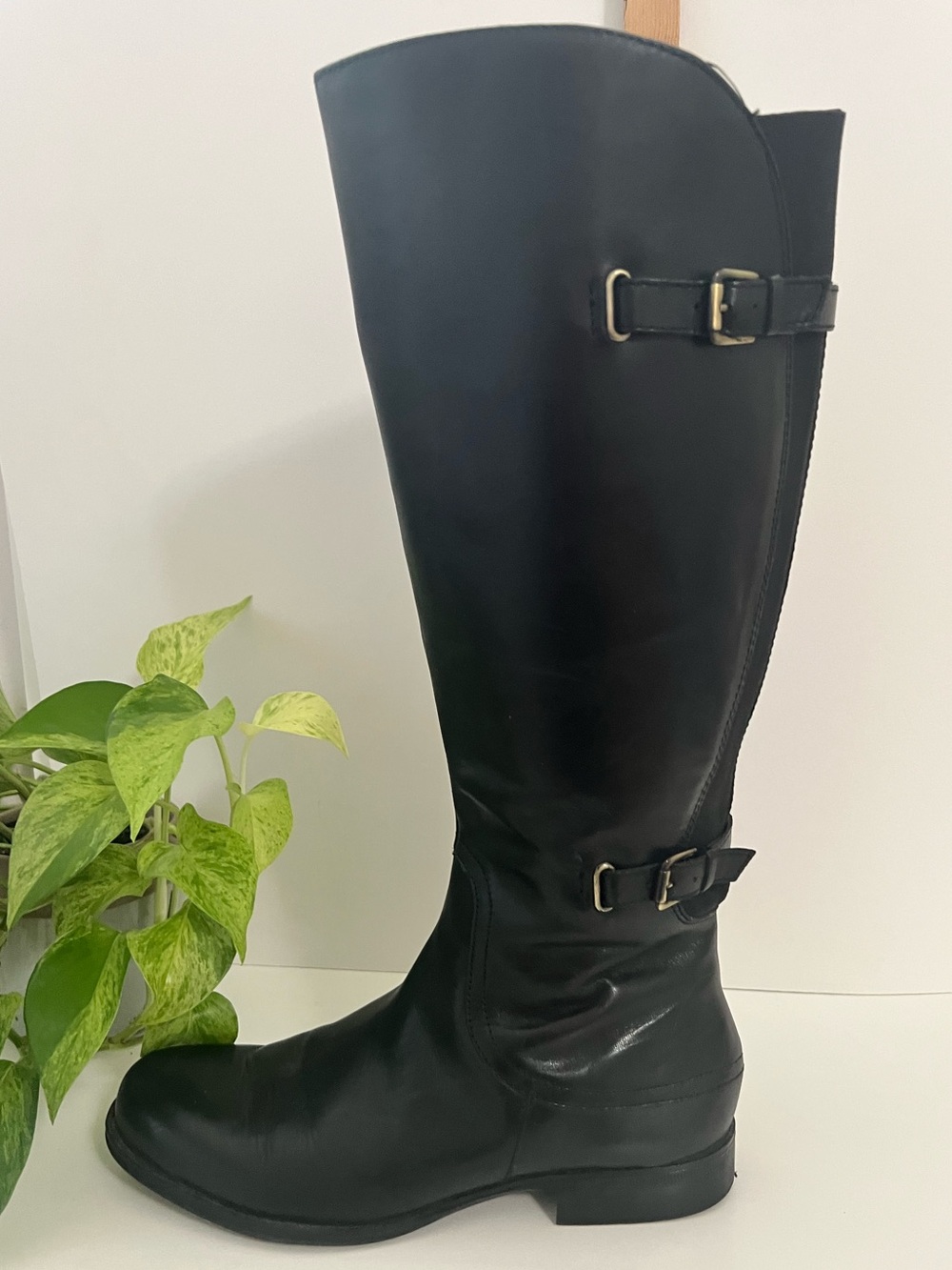 NEW Naturalizer N5 Wide Shaft Leather Knee High Riding Boots, Size 9.5